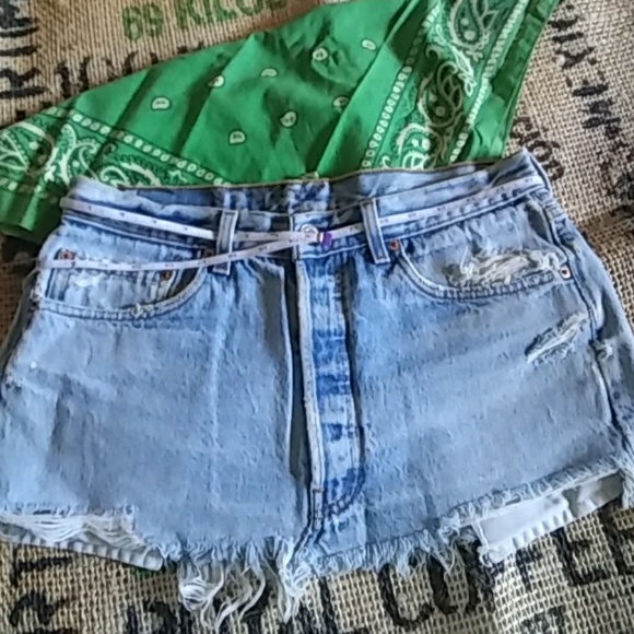'LUCY'LEVI'S Denim mini skirt - Picture 2 of 6